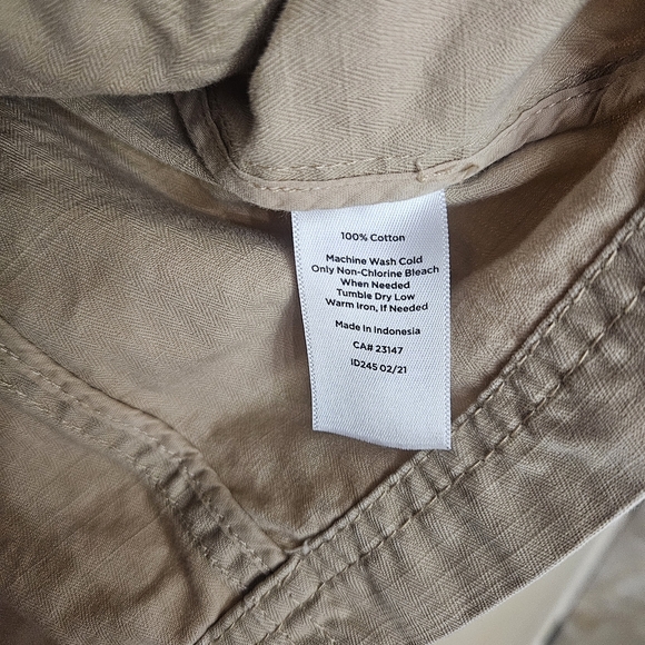 Talbots Petite Utility Jacket – Size PS (4P–6P) – Khaki Lightweight Casual Outer - Picture 5 of 6